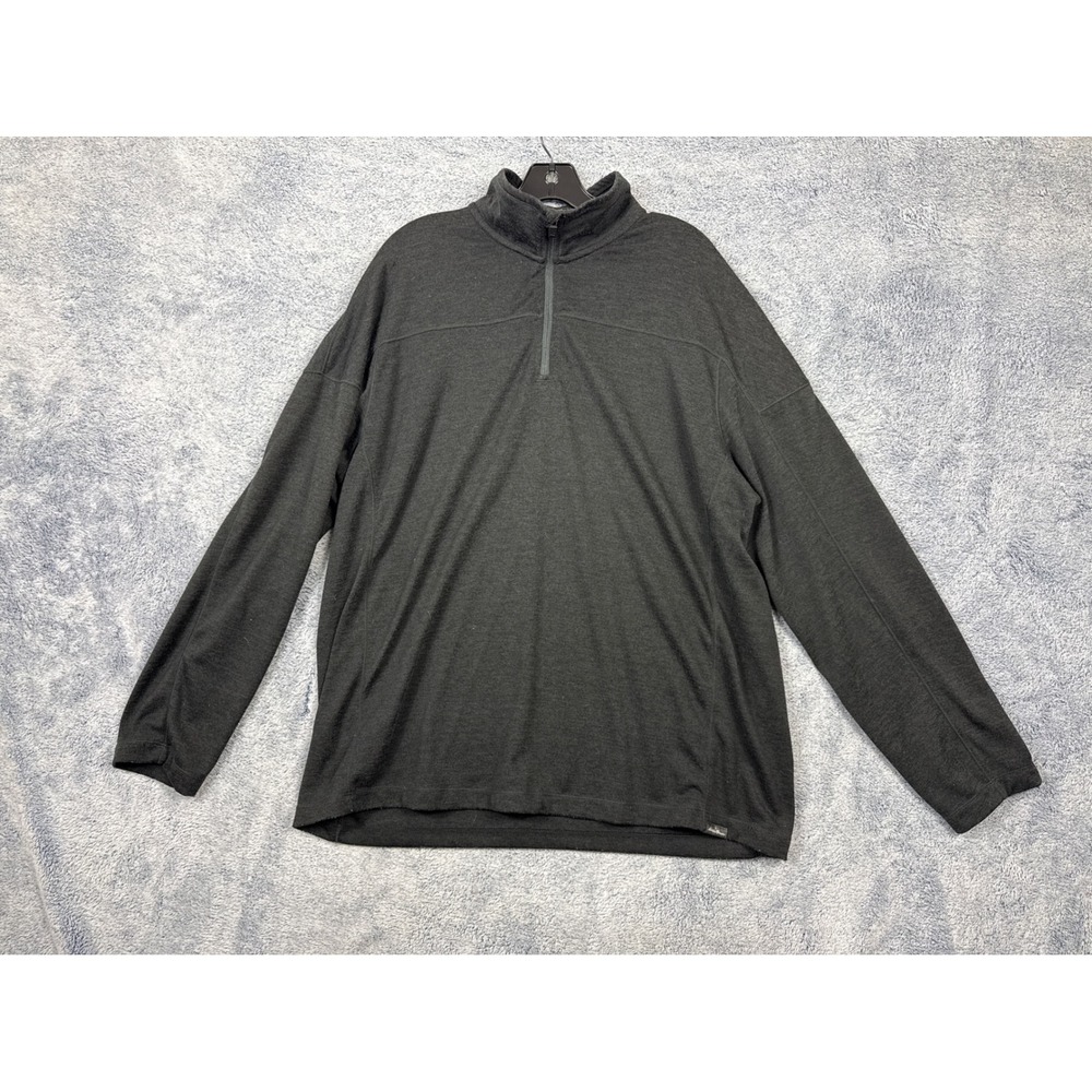 Eddie Bauer Mens XL Gray 1/4 Zip Pullover FreeDry Performance Hiking Sweater